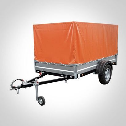 Orange car trailer
