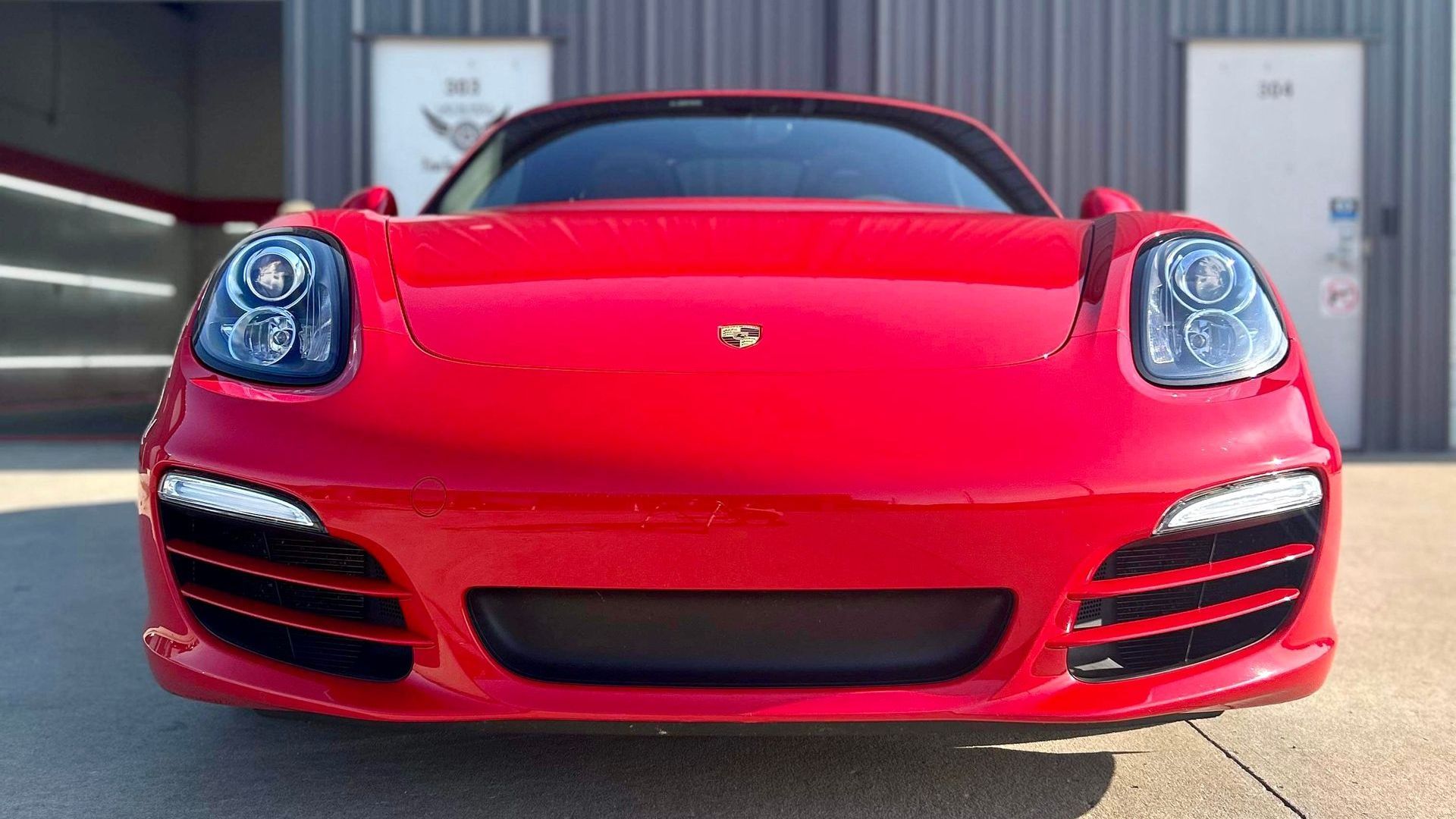 Ceramic coated and paint corrected Porsche