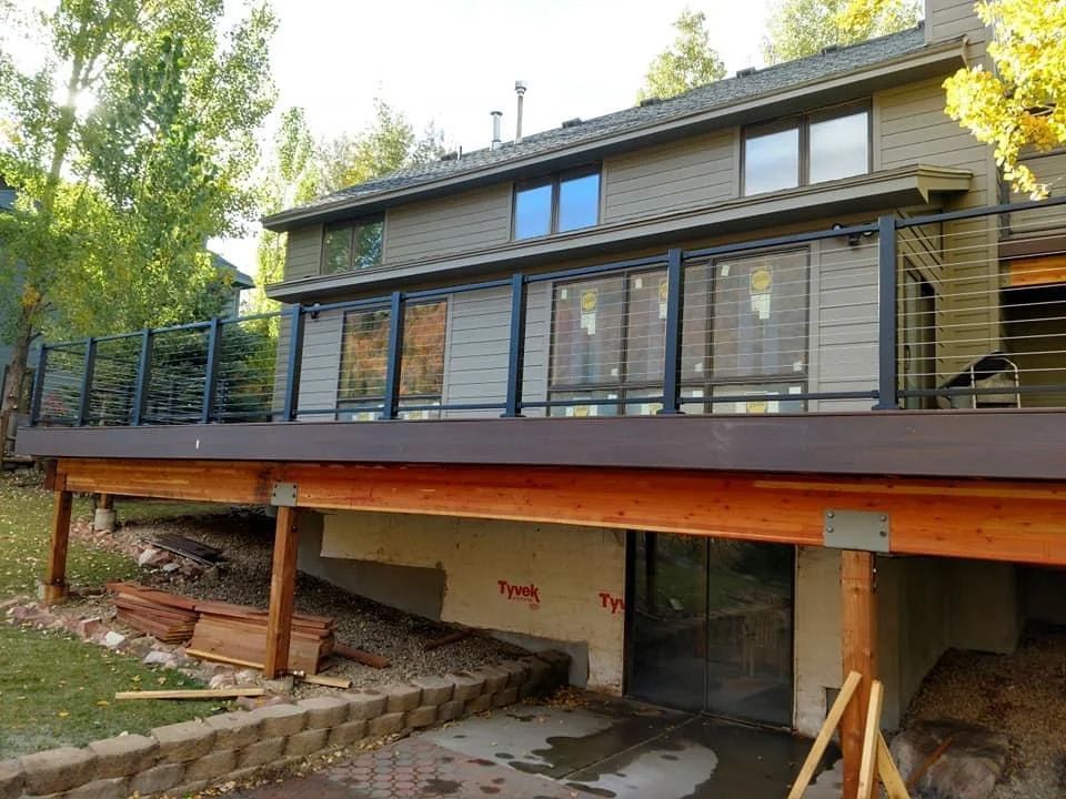 A Deck is Being Built on the Side of a House