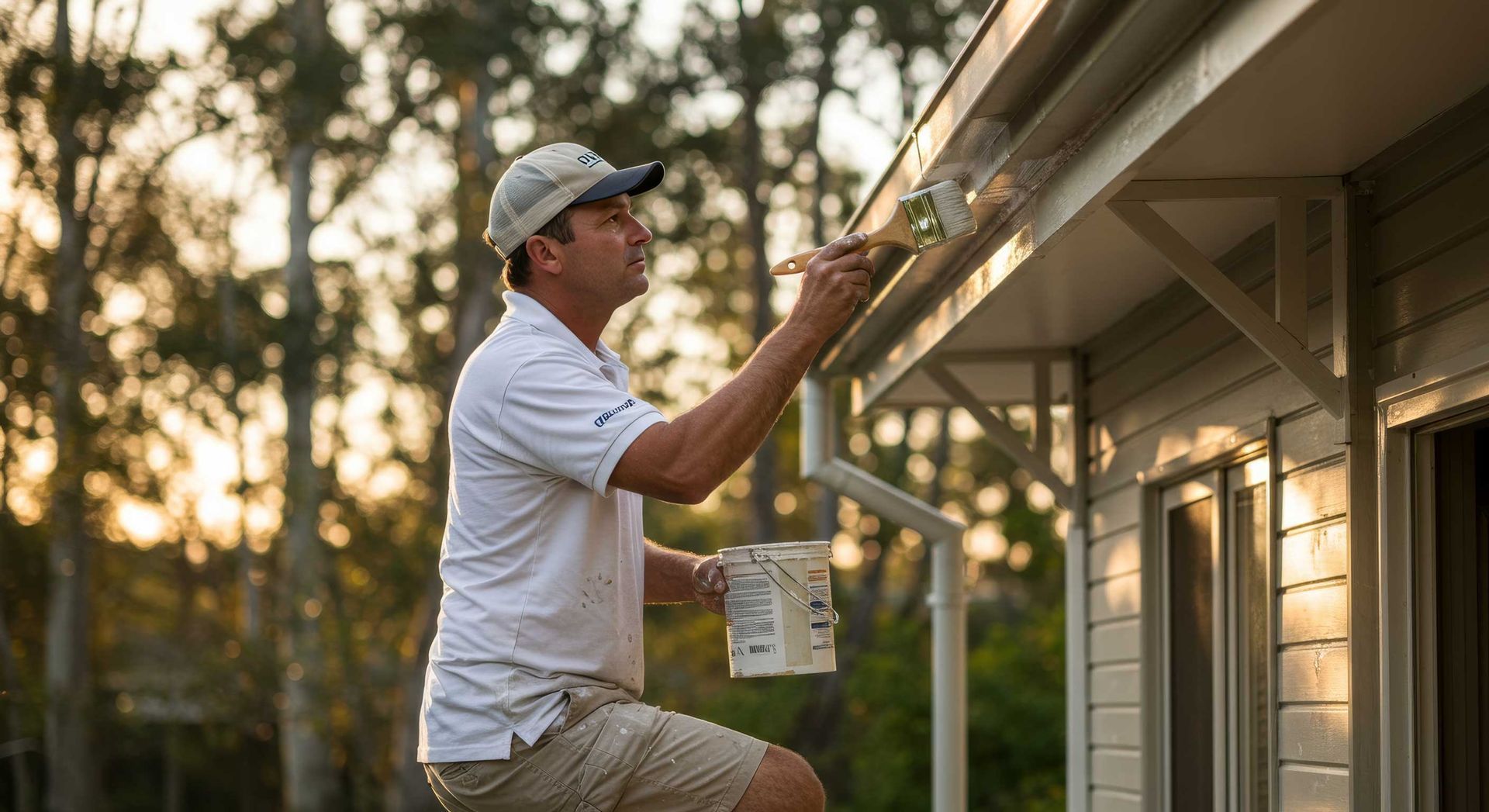 Crisp Paint Finish on Eaves and Fascia in Hervey Bay