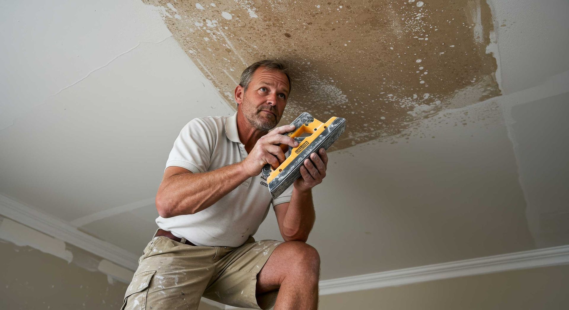Touching Up Ceiling Paint After Water Damage in Hervey Bay