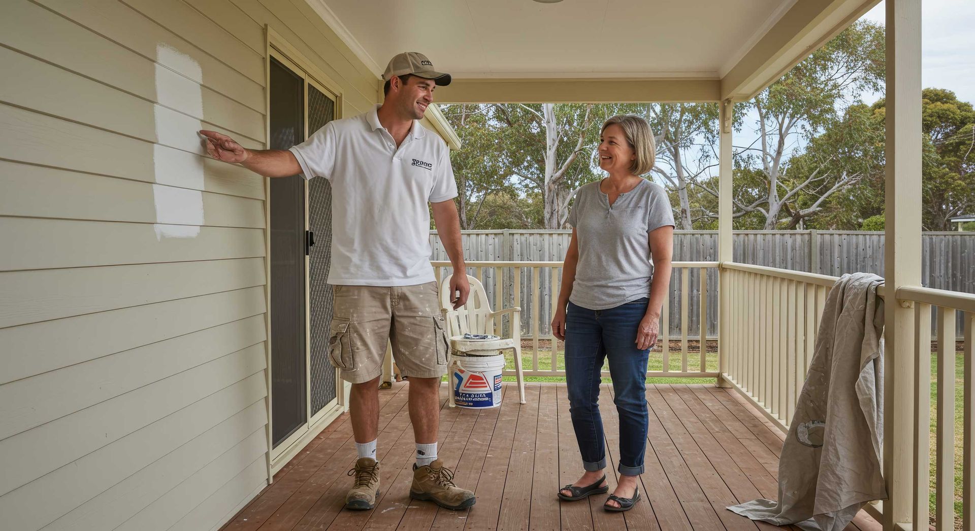 Exterior Wall Being Prepped for Painting in Hervey Bay