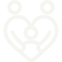 A couple of people holding hands in the shape of a heart.