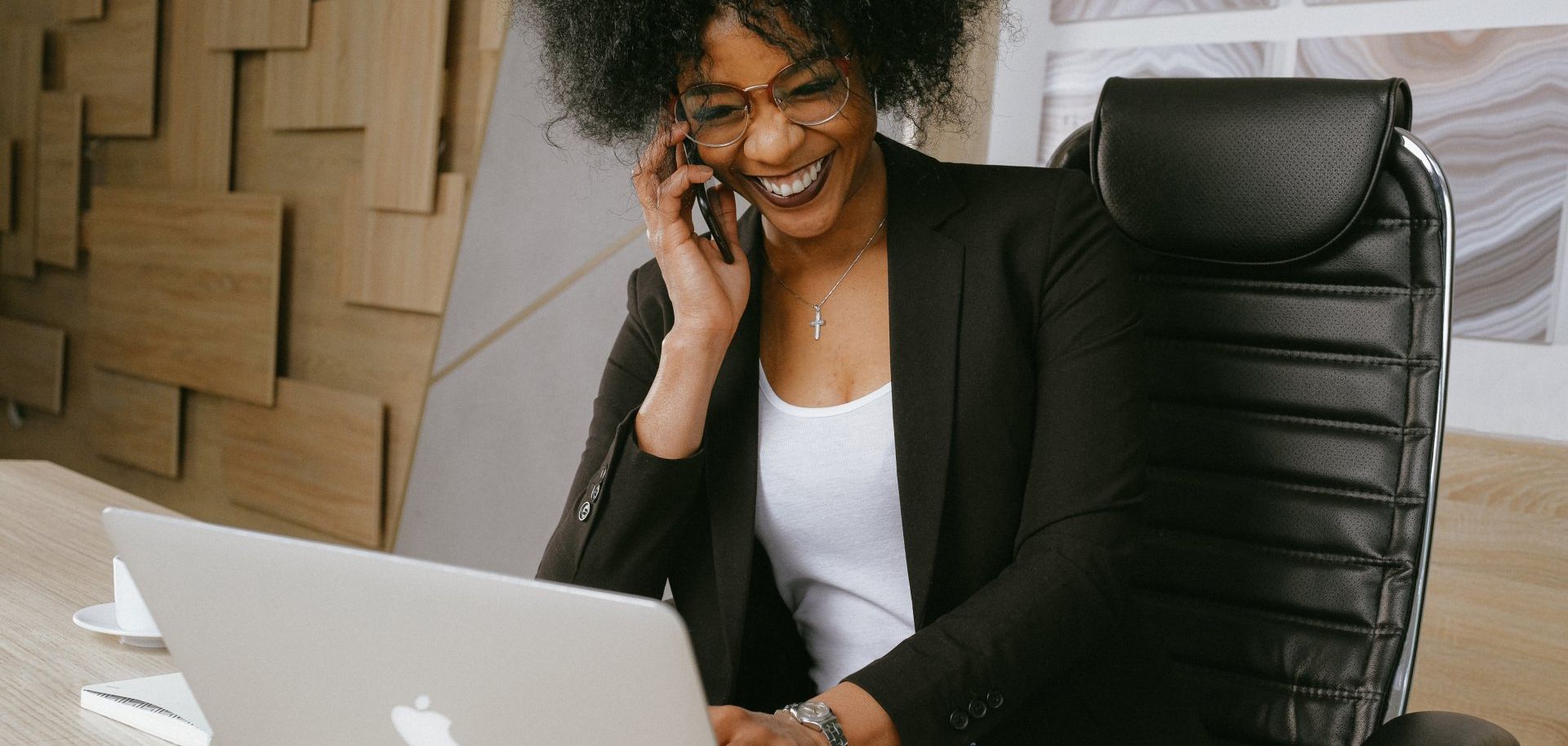 woman on the phone calling her local psychiatrist