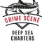 Logo: Marlin over a shield with "Crime Scene" and "Deep Sea Charters."