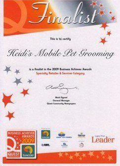 Dog Grooming Finalist - 2009 Business Achievement Awards