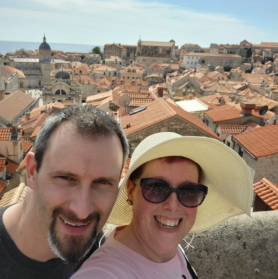 My husband and I in Dubrovnik, Croatia My husband and I in Dubrovnik, Croatia