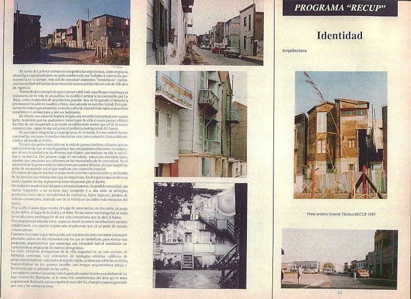 La Boca, Plan de Recuperación Urbana