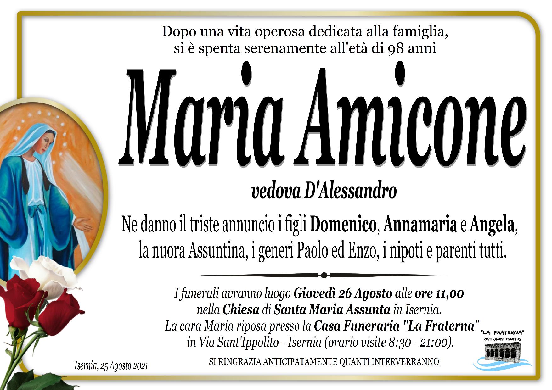 necrologio MARIA AMICONE