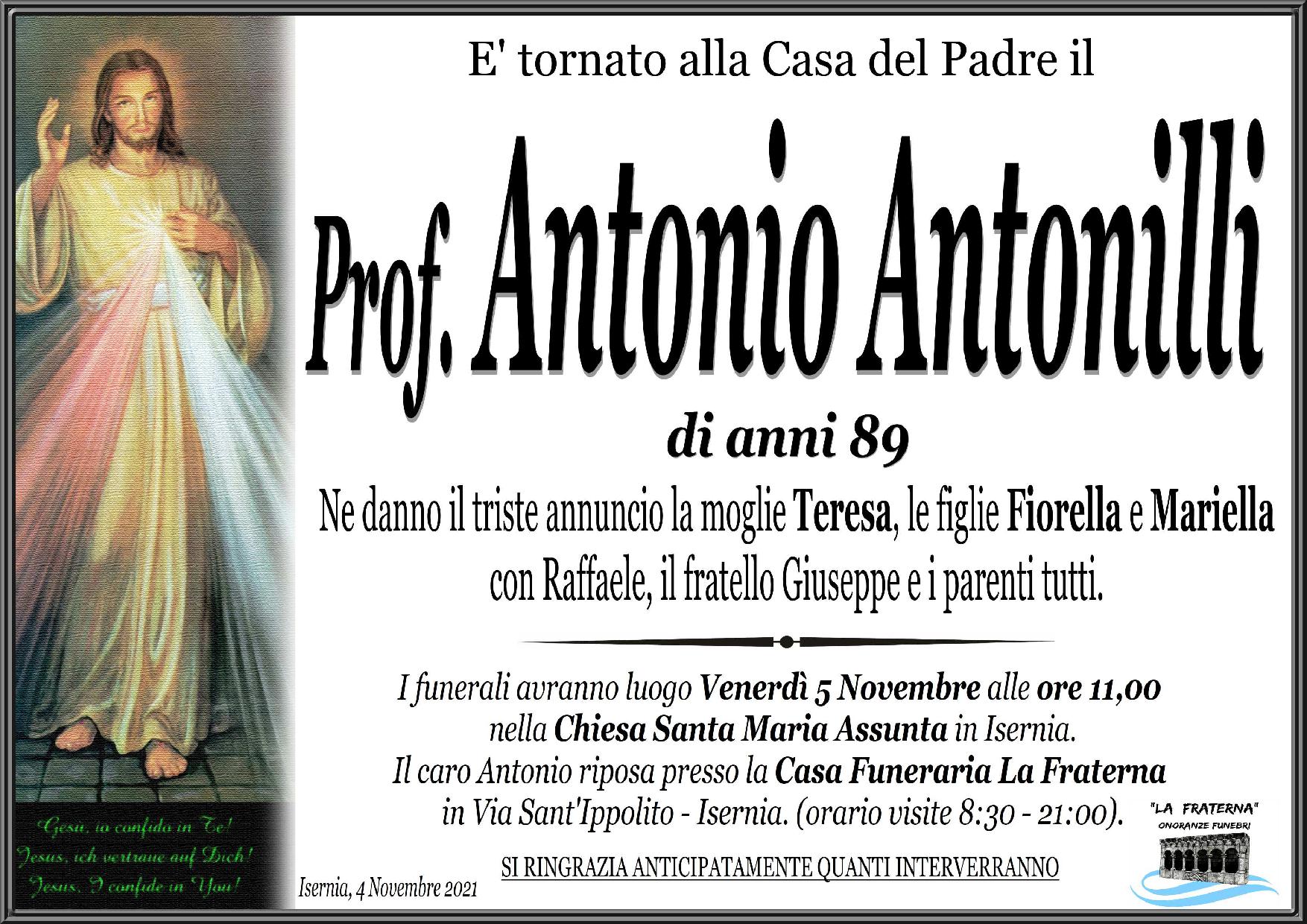 necrologio Antonio Antonilli