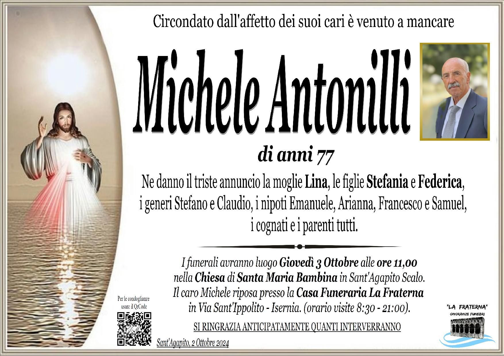 necrologio Michele Antonilli