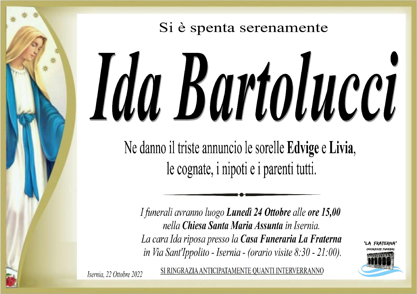 necrologio Ida Bartolucci