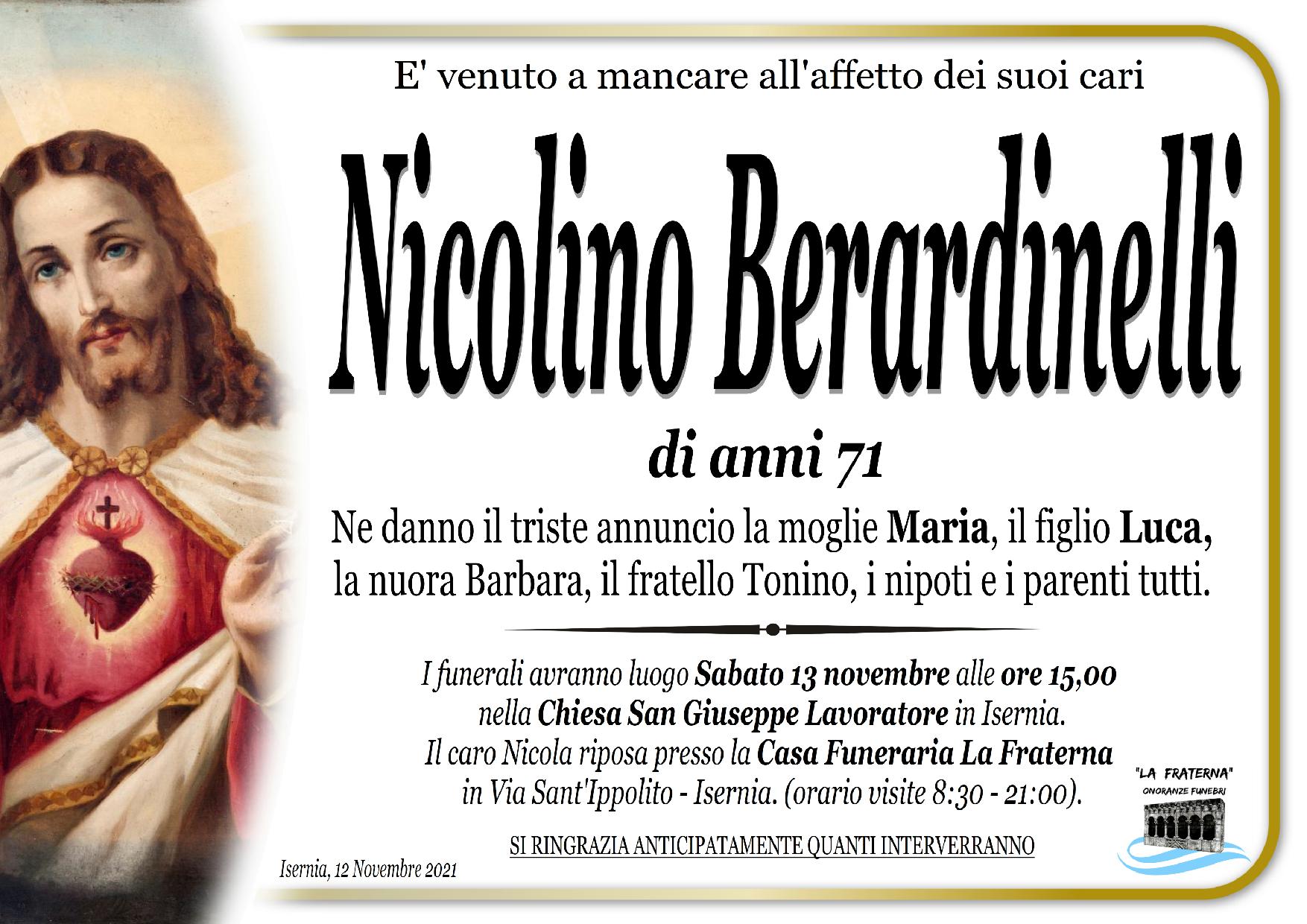necrologio Nicolino Berardinelli