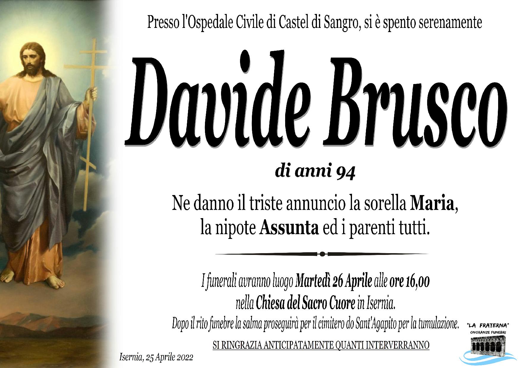necrologio Davide Brusco