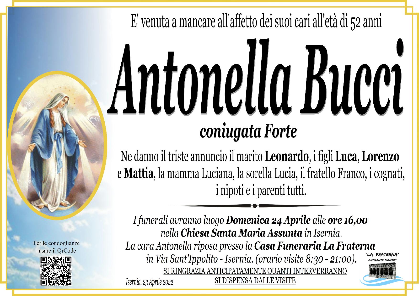 necrologio Antonella Bucci