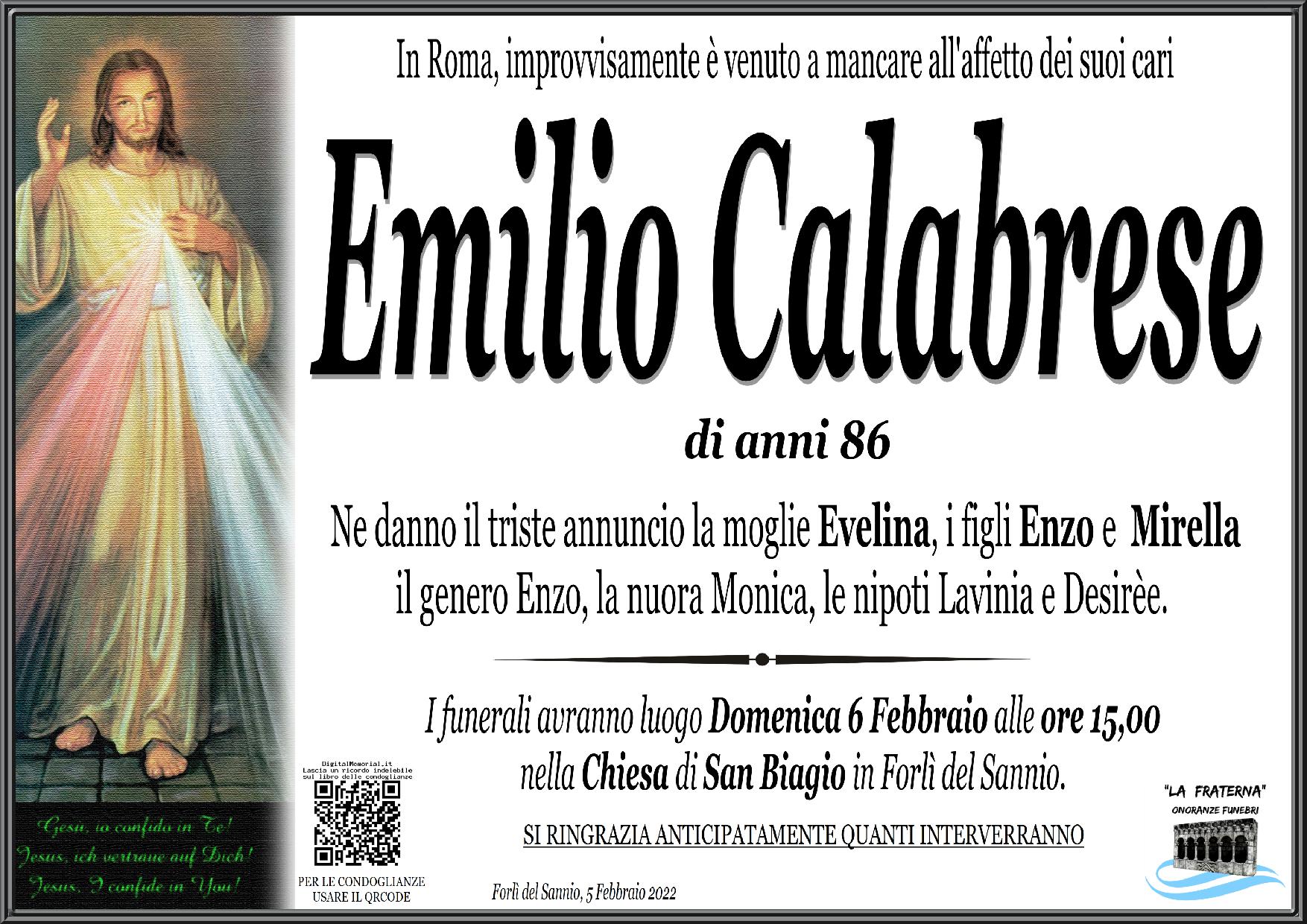 necrologio Emilio Calabrese