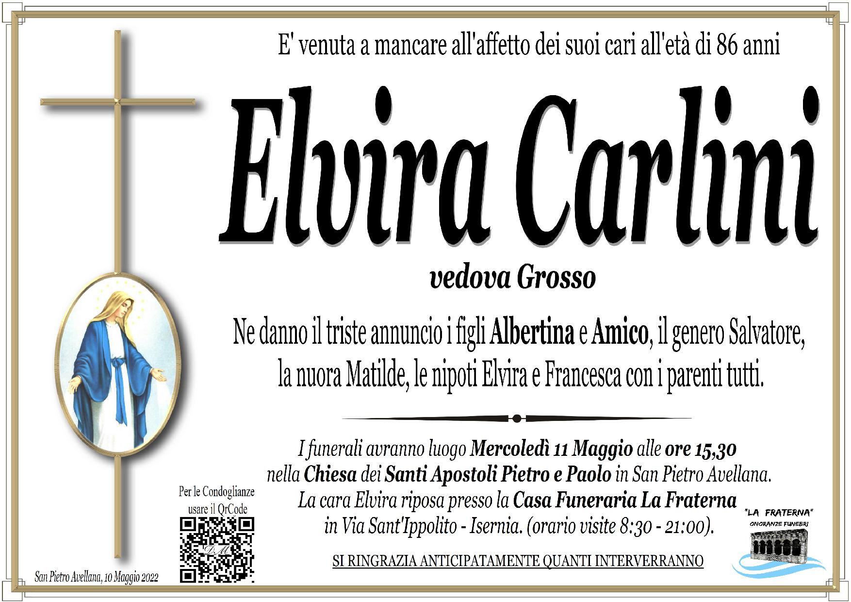 necrologio Elvira Carlini