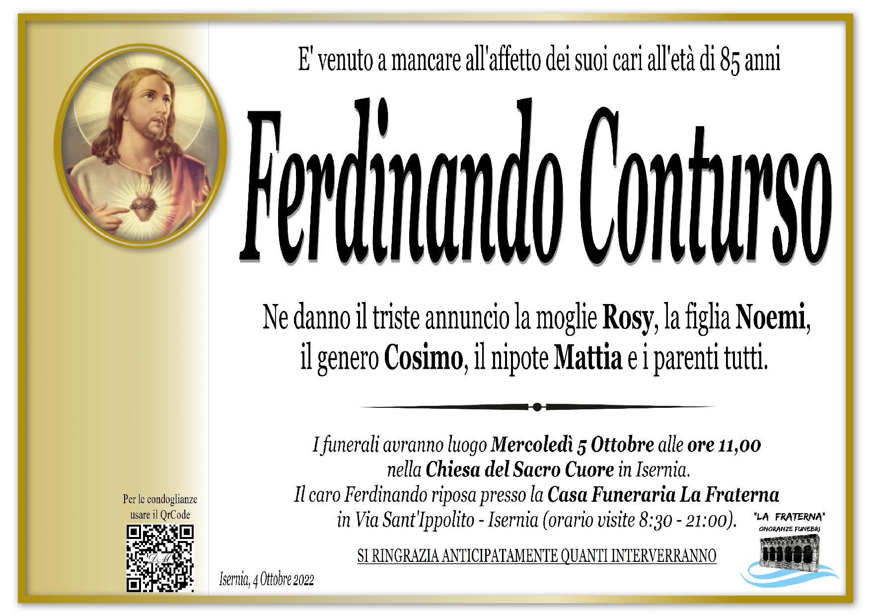 necrologio Ferdinando Conturso