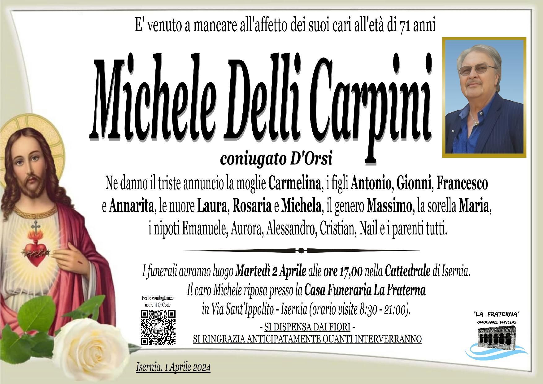 necrologio Michele Delli Carpini