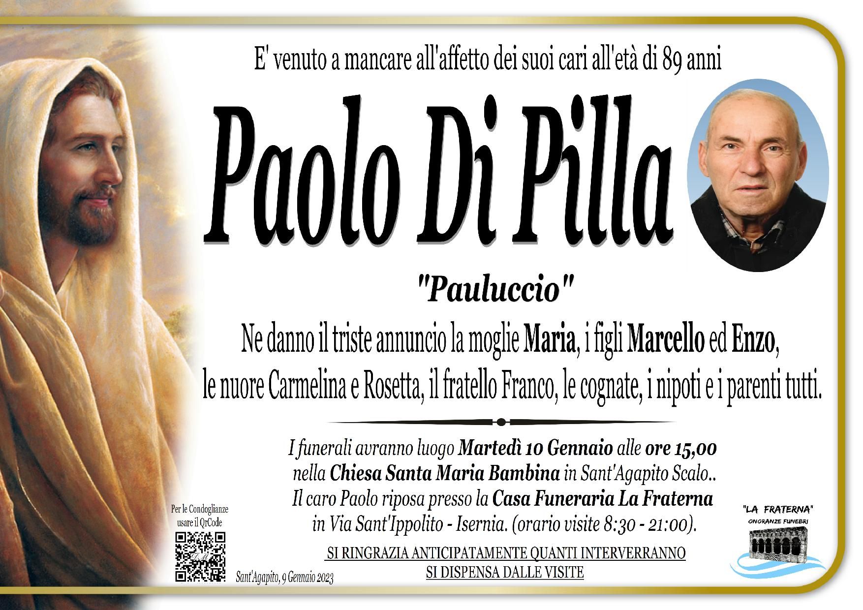 necrologio Paolo Di Pilla