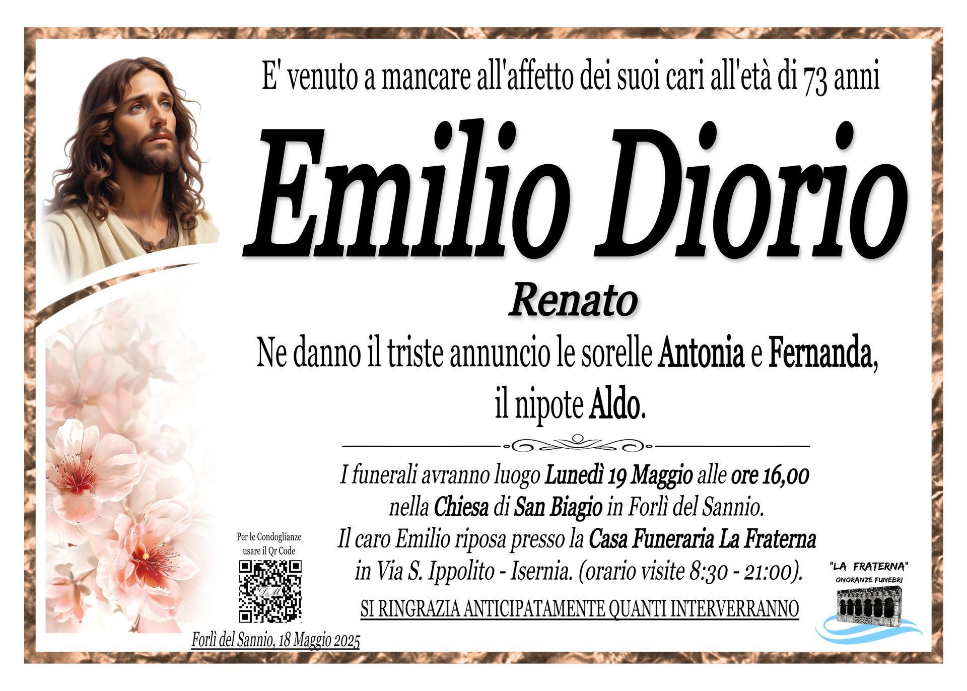 necrologio Emilio Diorio