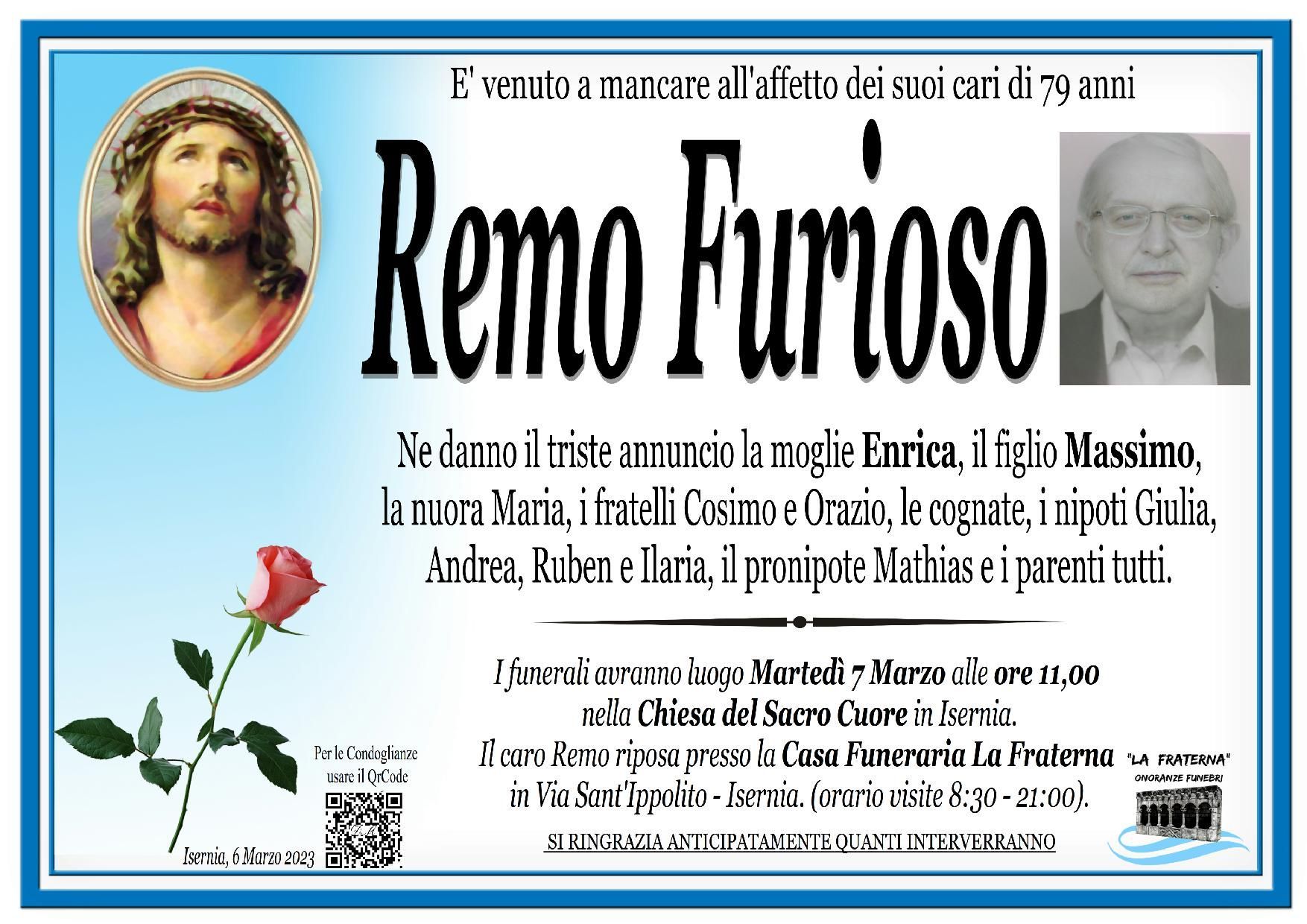 necrologio Remo Furioso