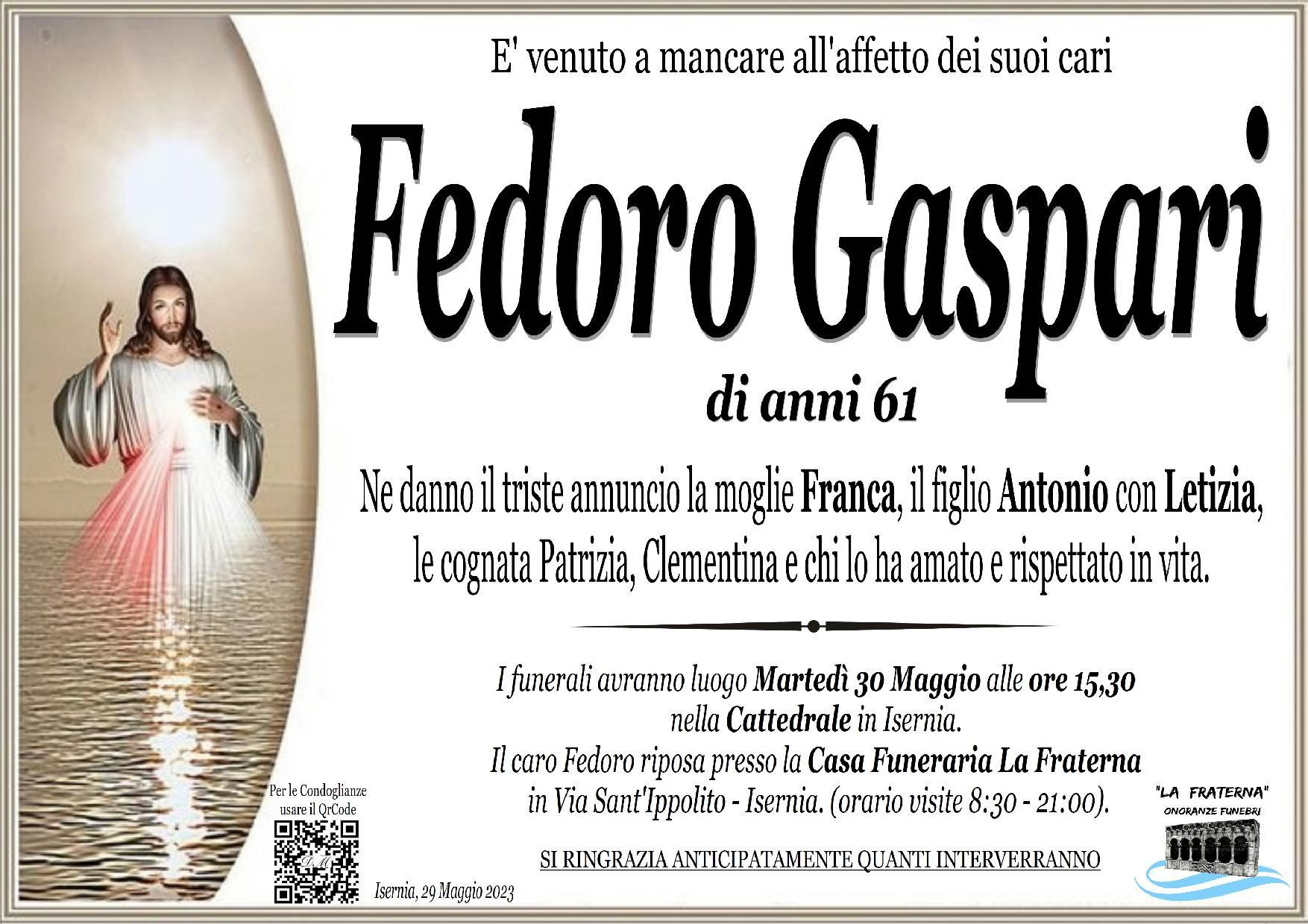 necrologio Fedoro Gapari