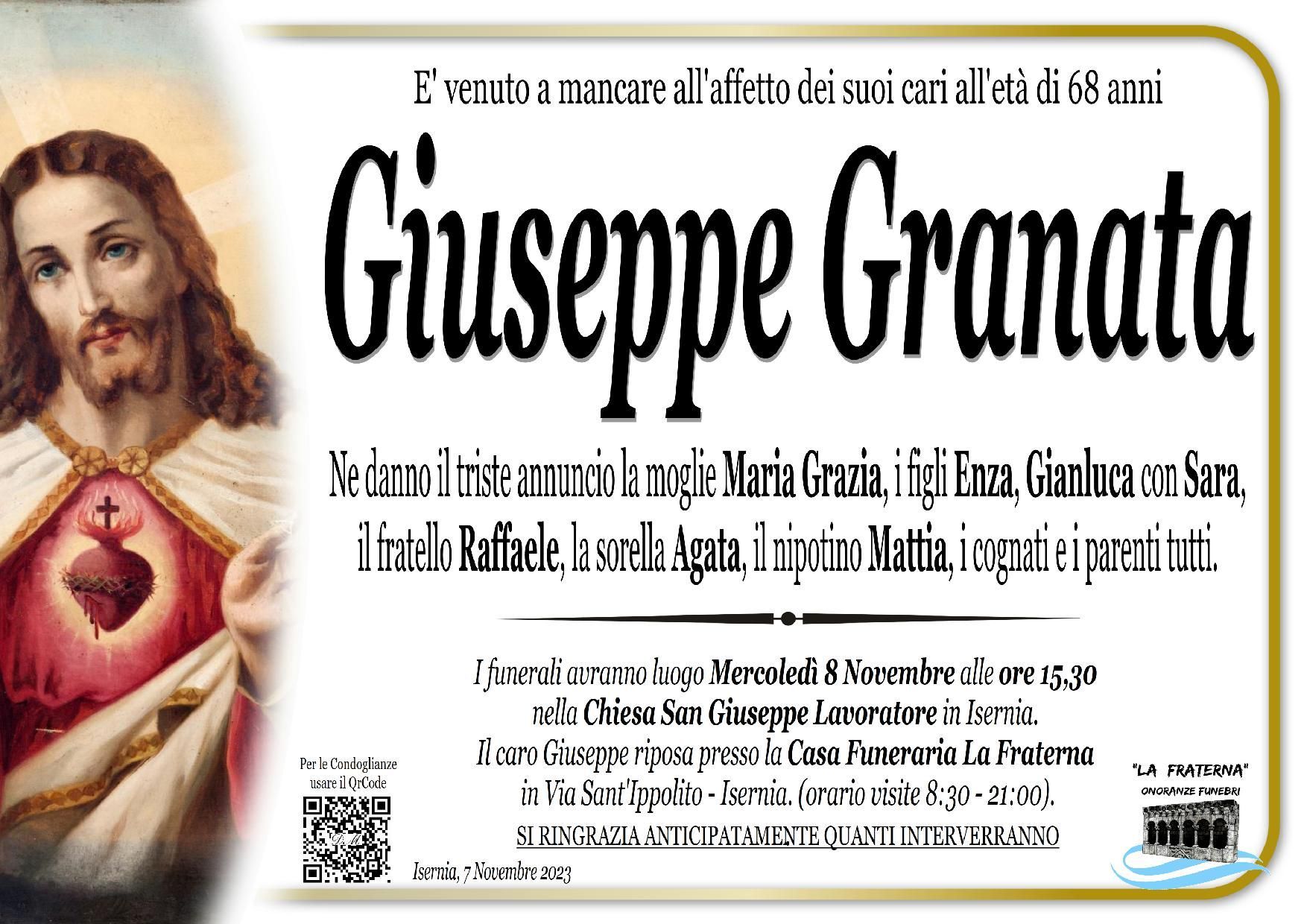 necrologio Giuseppe Granata