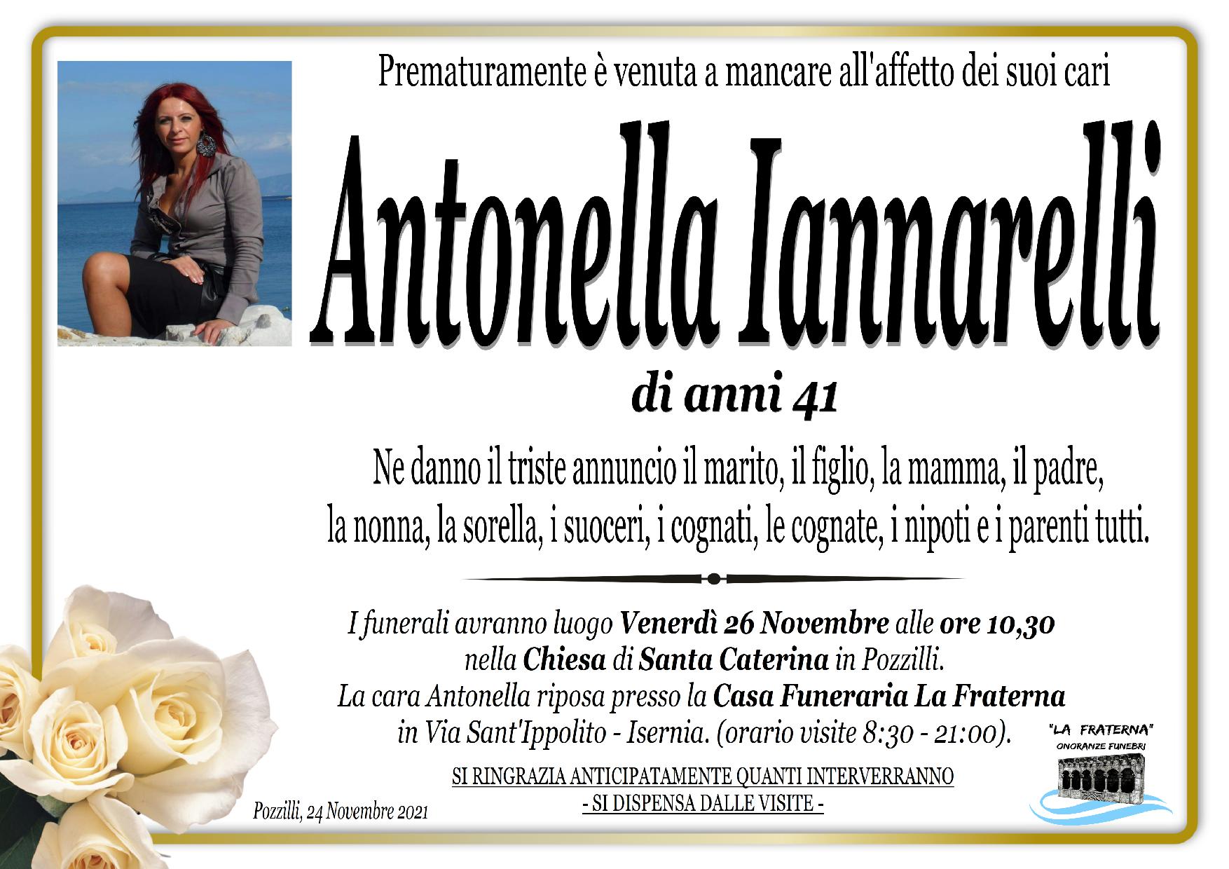 necrologio Antonella Iannarelli
