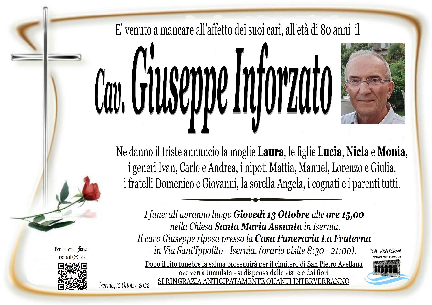 necrologio Giuseppe Inforzato
