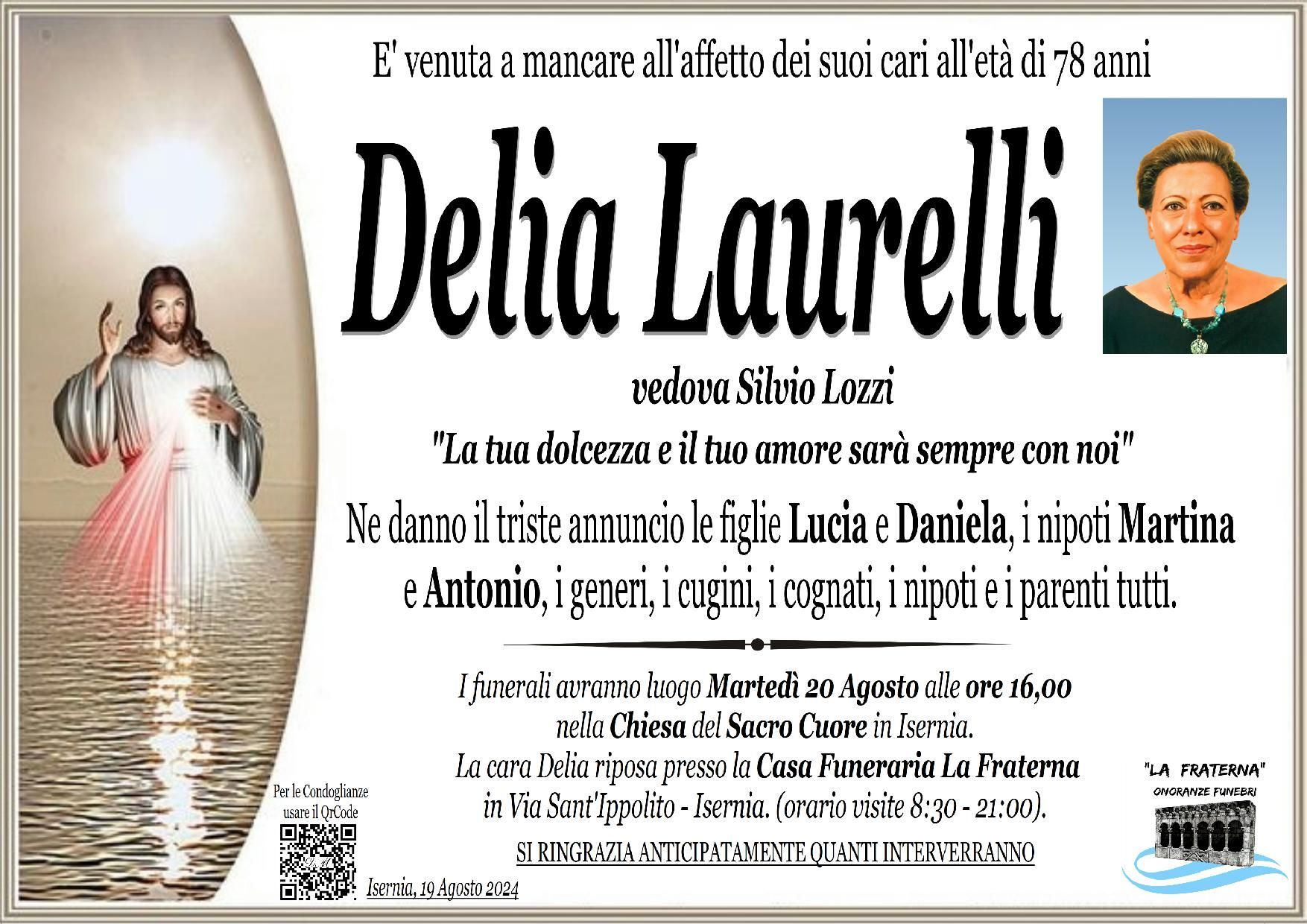 necrologio Delia Laurelli