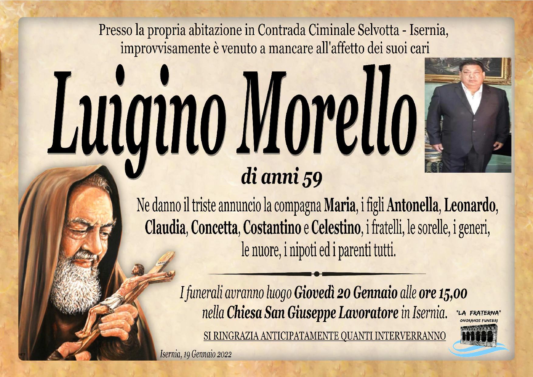 necrologio Luigino Morello