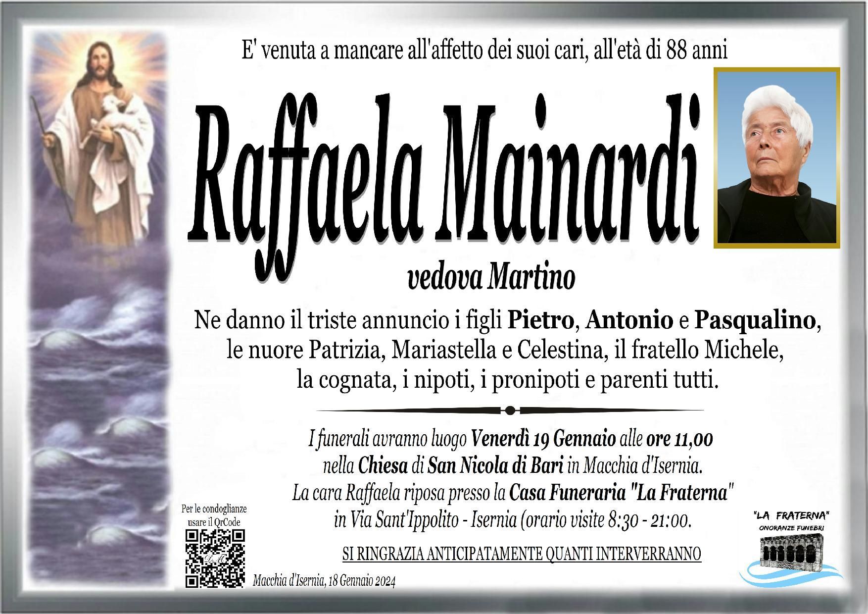 necrologio Raffaela Mainardi