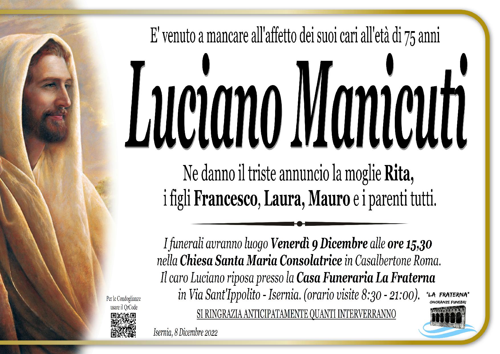 necrologio Luciano Manicuti