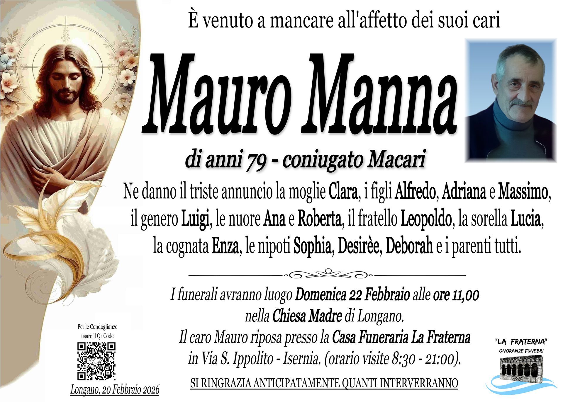 necrologio Mauro Manna