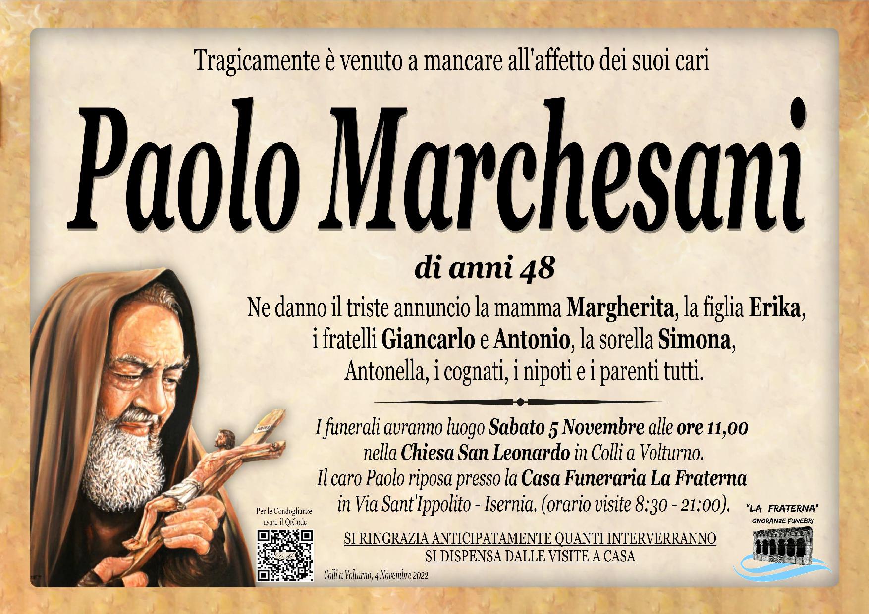 necrologio Paolo Marchesani