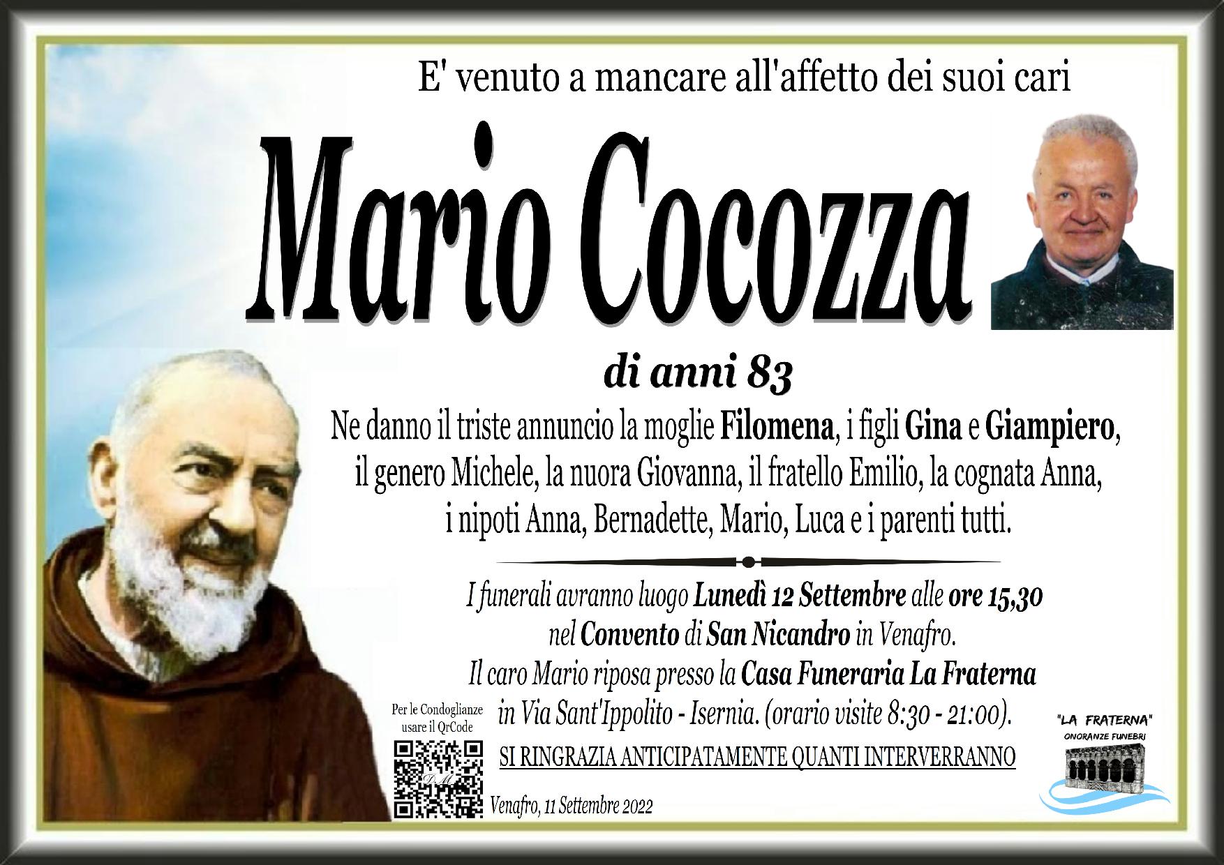 necrologio Mario Cocozza