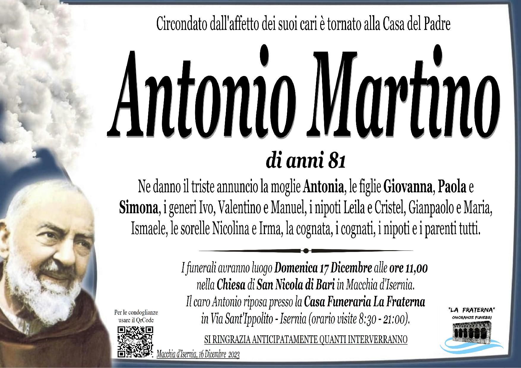 necrologio Antonio Martino