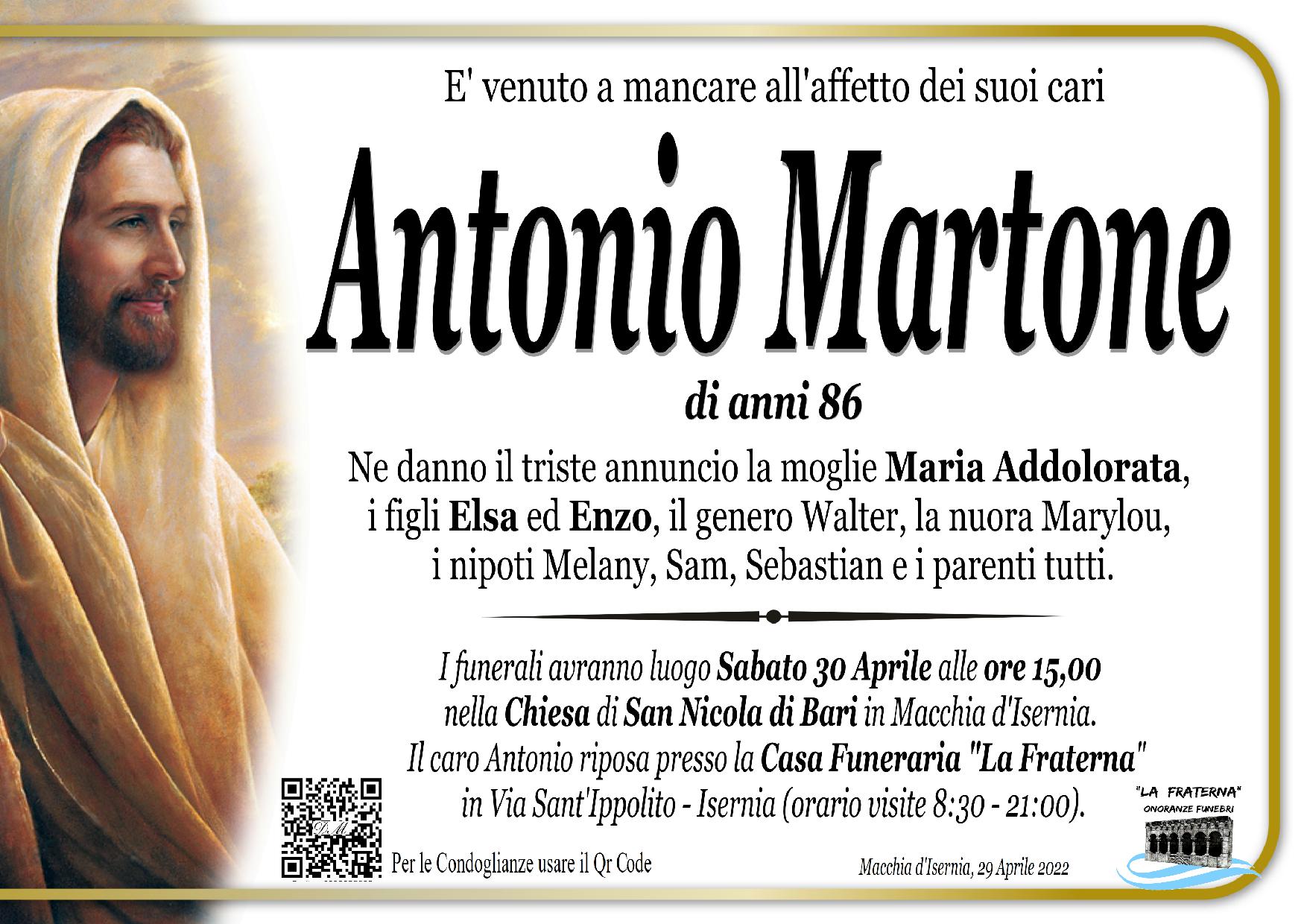 necrologio Antonio Martone