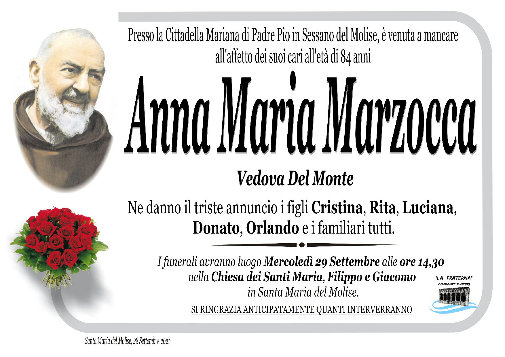 necrologio Anna  Maria Marzocco