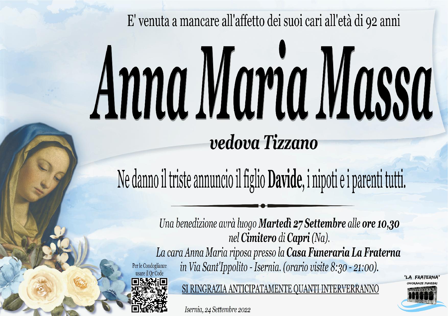 necrologio Anna Maria Massa