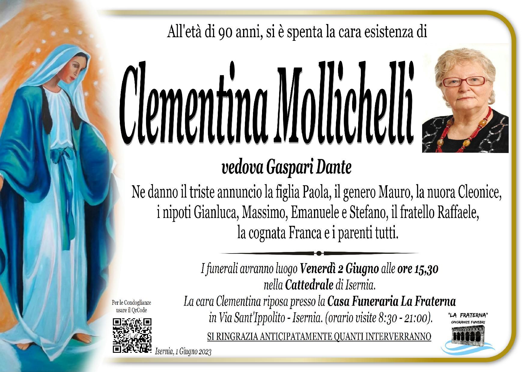 necrologio Mollichelli Clementina