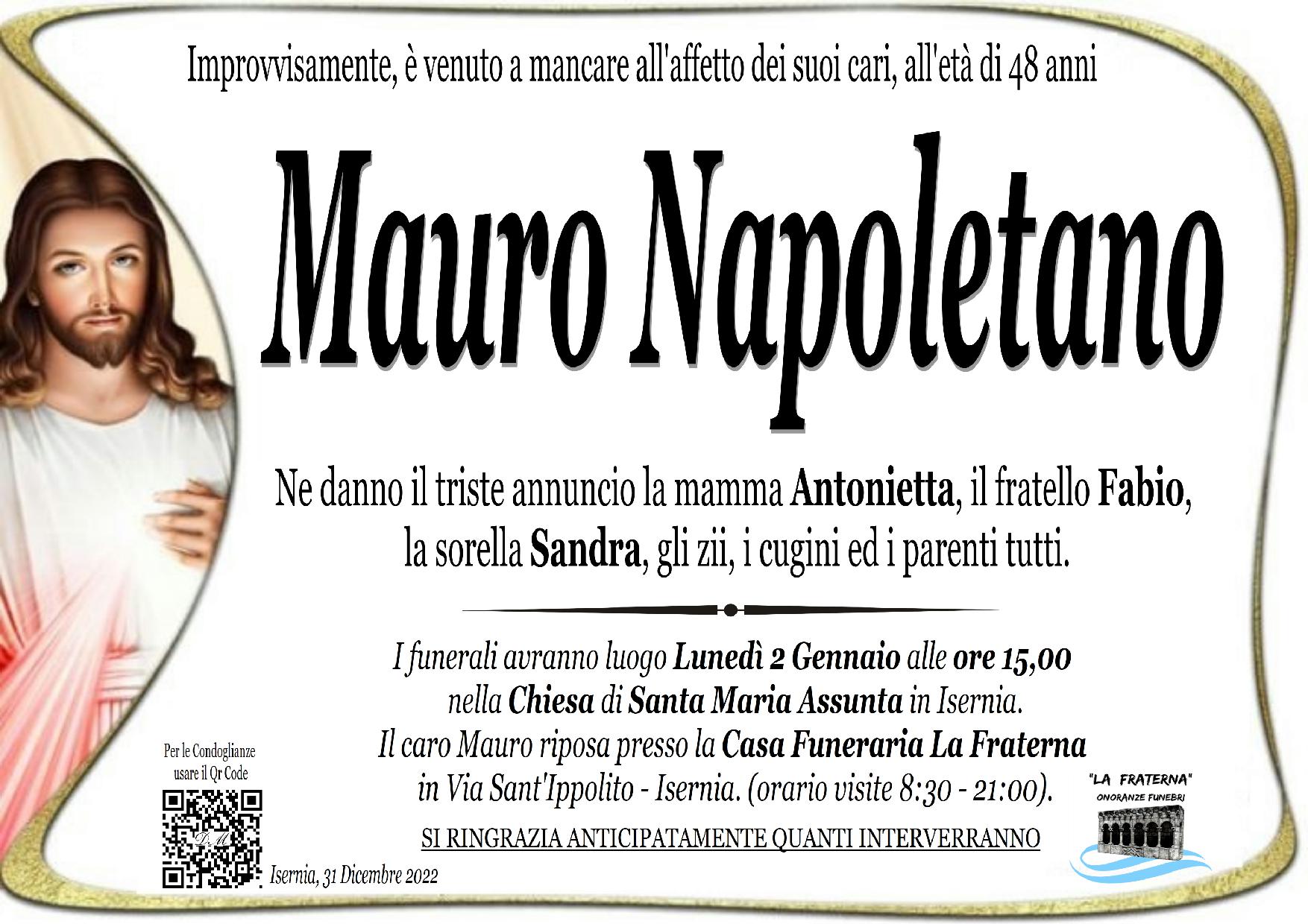 necrologio Mauro Napoletano
