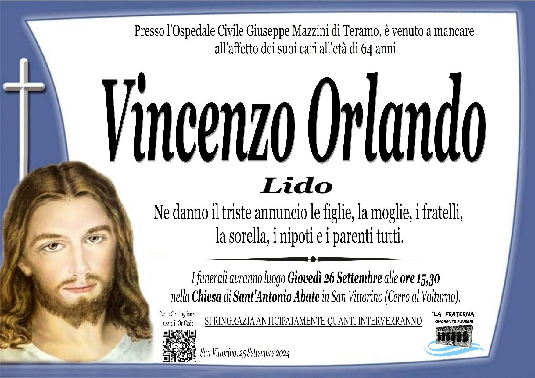 necrologio Vincenzo Orlando