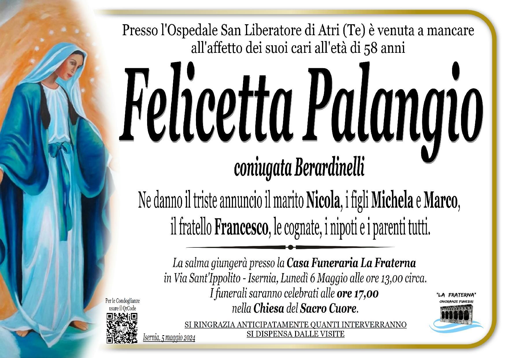 necrologio Felicetta  Palangio
