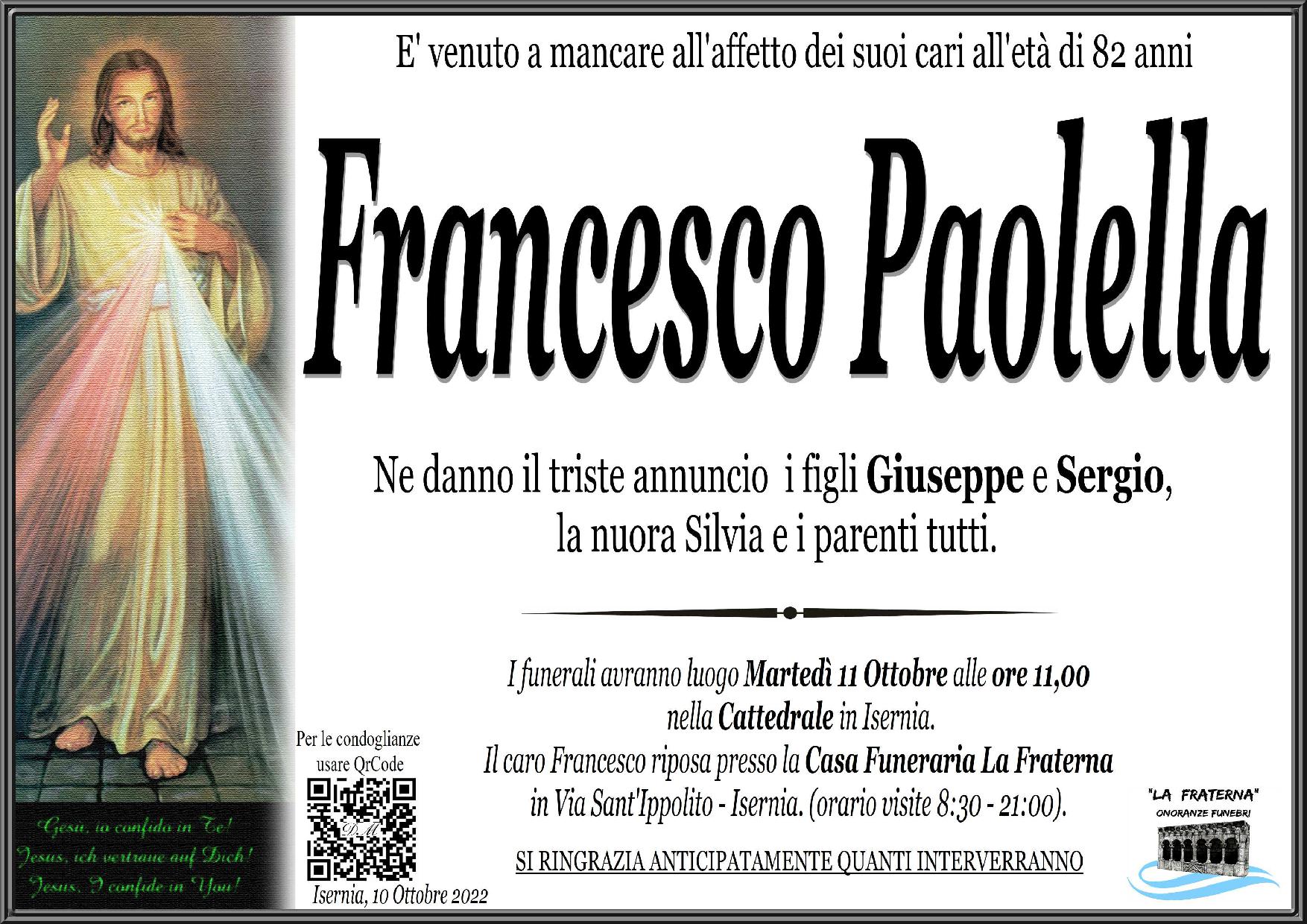 necrologio Francesco Paolella