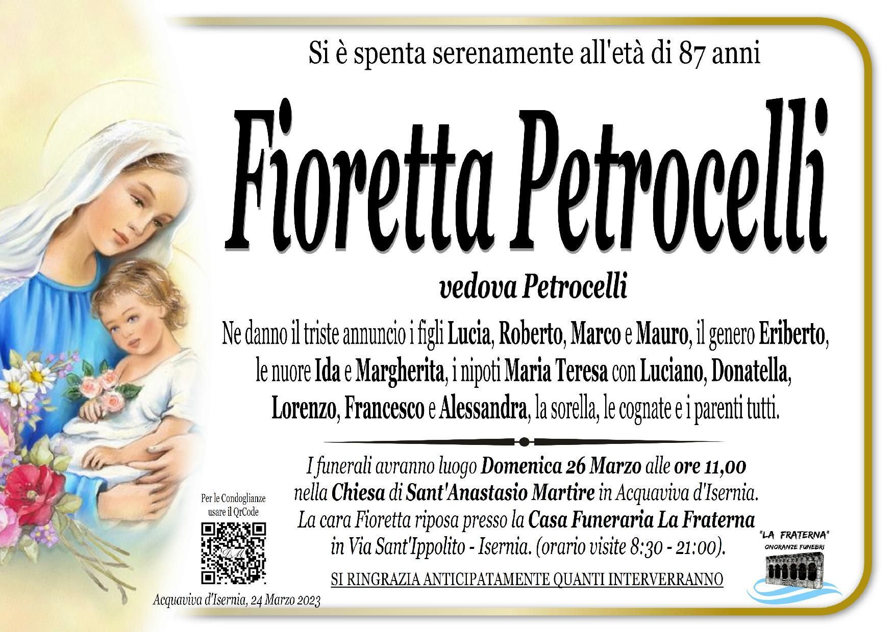 necrologio Fioretta Petrocelli