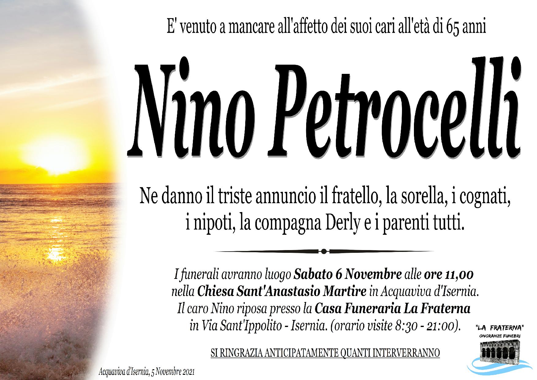 necrologio Nino Petrocelli