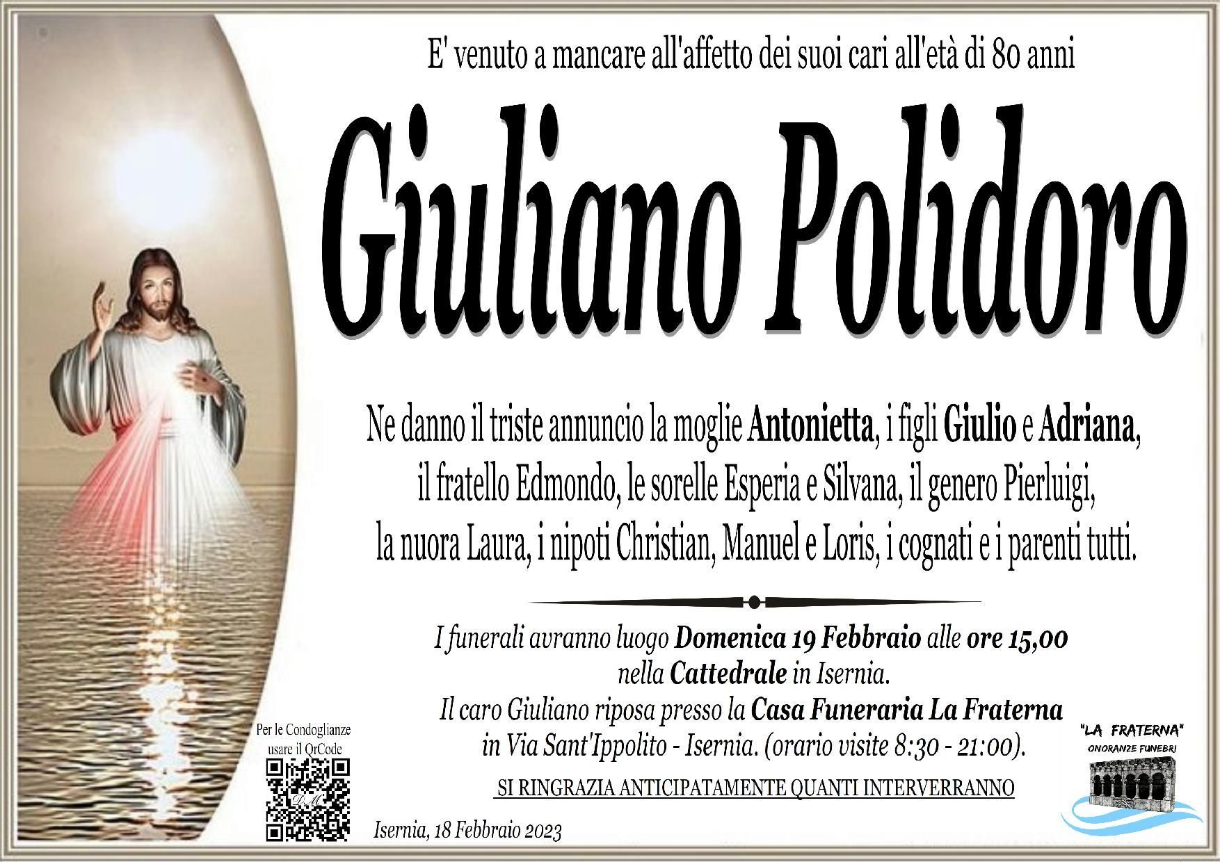 necrologio Giuliano Polidoro