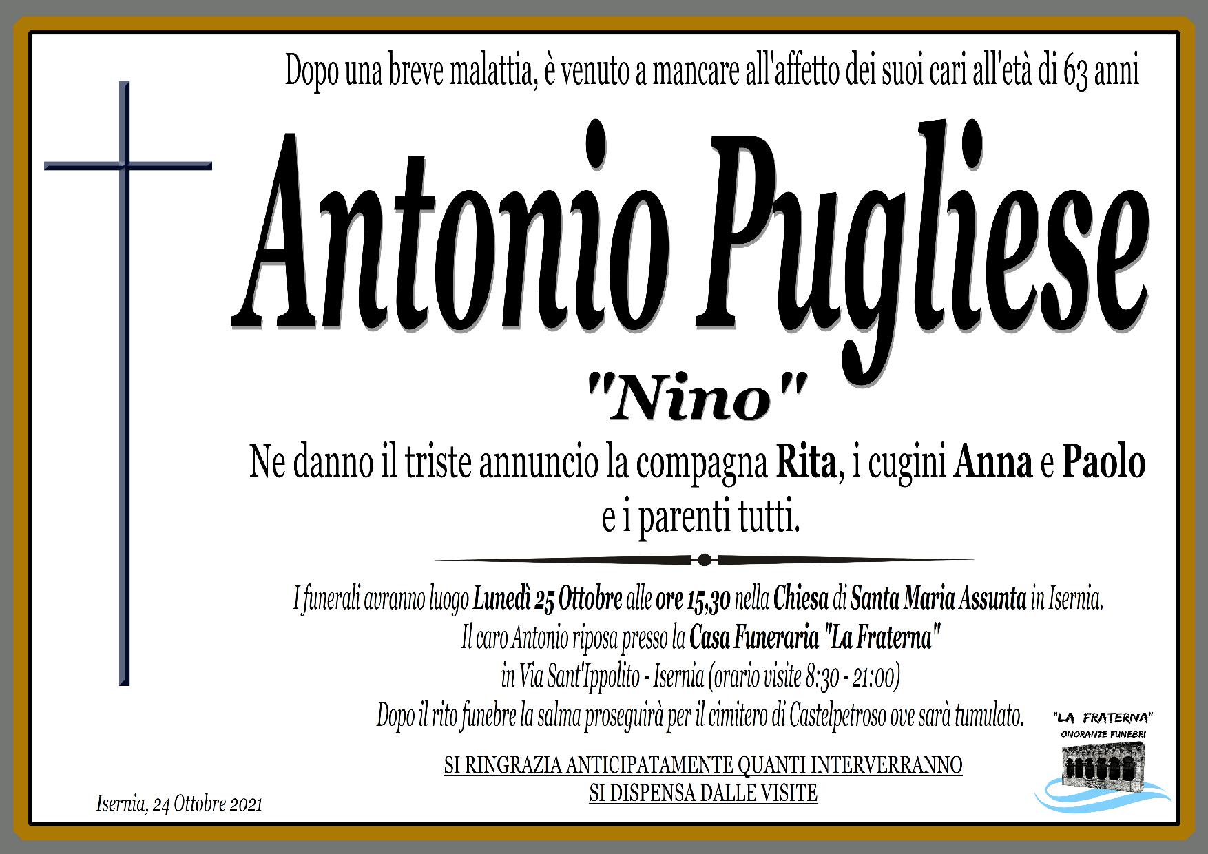necrologio Antonio Pugliese